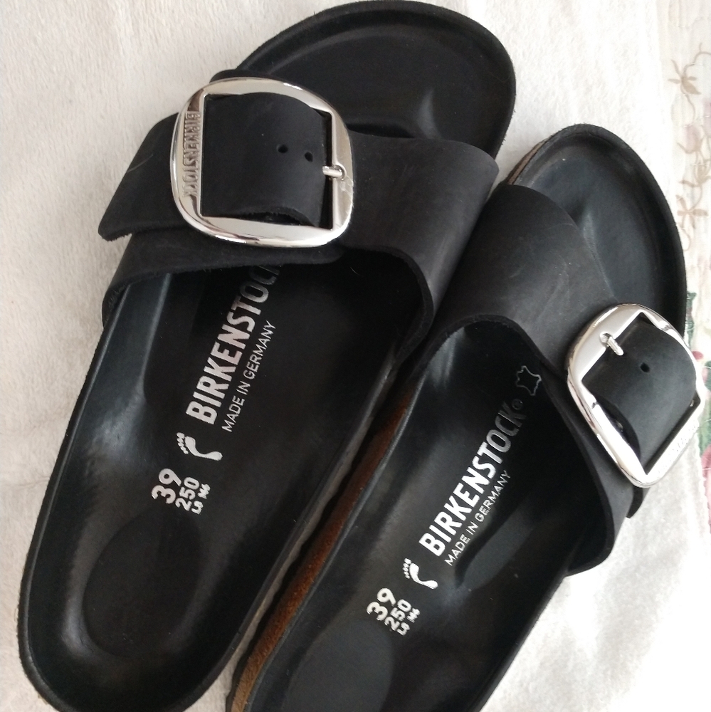 Birkenstock Madrid Big Buckle Black leather size 39